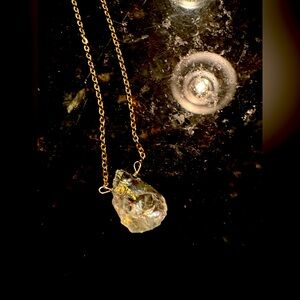 raw angel aura quartz necklace//angel aura necklace